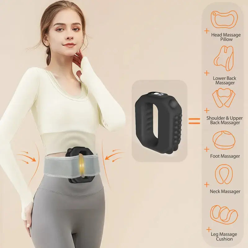 MyoPulse™ Fascia Ring for Home Gym Use, Ab Machine for Abdomen/Arm/Leg, Multifunctional Full-Body Fascia Ring R10, 6 Intensity Levels with Massager Function